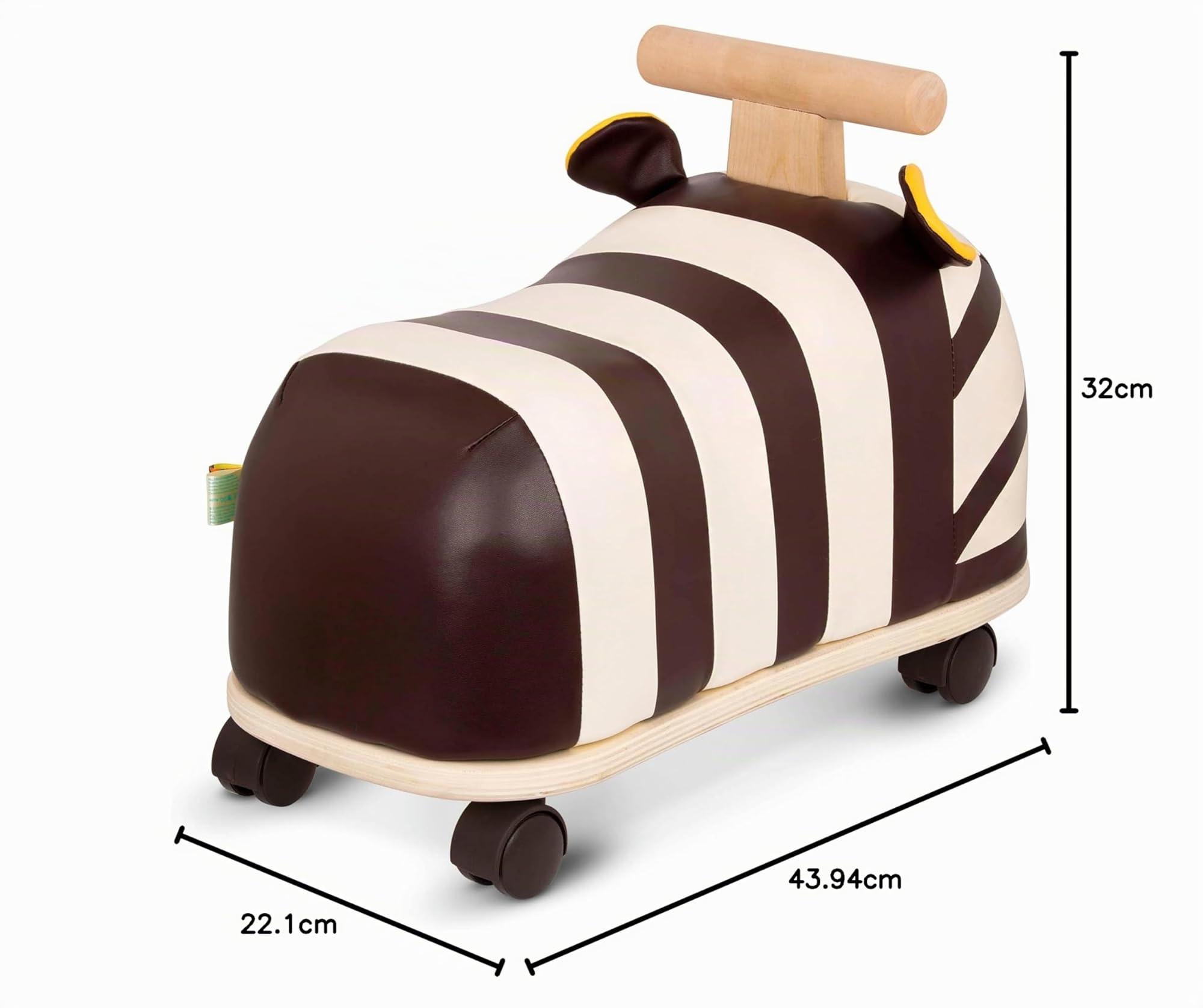B. toys - Cebra Zippity - Correpasillos Cebra - Juguete correpasillos para niños pequeños - Asiento blando - Juguete de madera - 18 meses+