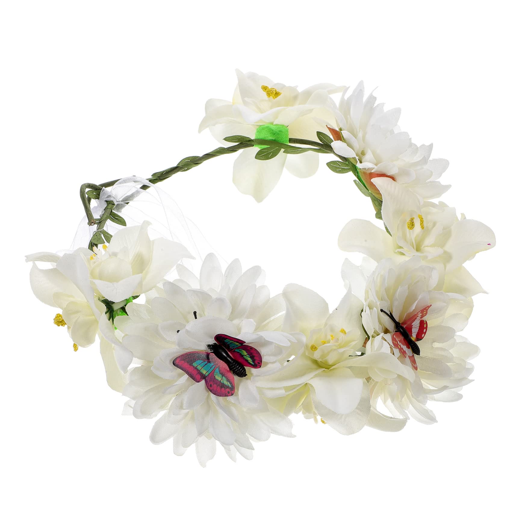 minkissy 5pezzi Coroncina Floreale Bohemien Con Fiori Artificiali Per Matrimonio e Cerimonie Accessorio Elegante Per Donne e Ragazze Adatta Ogni Occasione Festiva