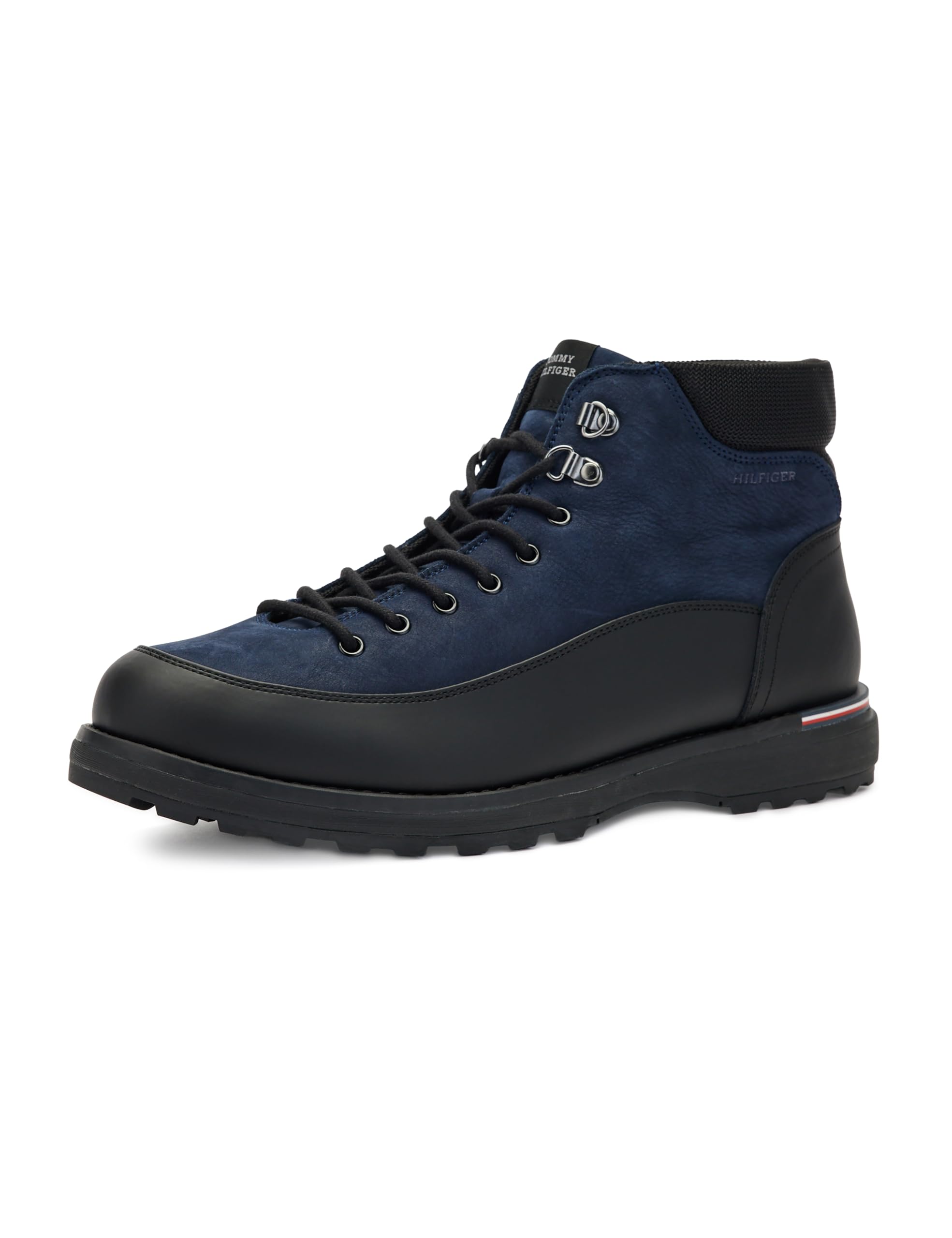 Tommy Hilfiger Men’s Corporate Outdoor Nubuck Leather Boots, Blue (Desert Sky), 6,5