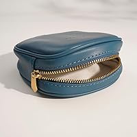 Vista 4 de Bolsa de cosméticos de cuero, Azul