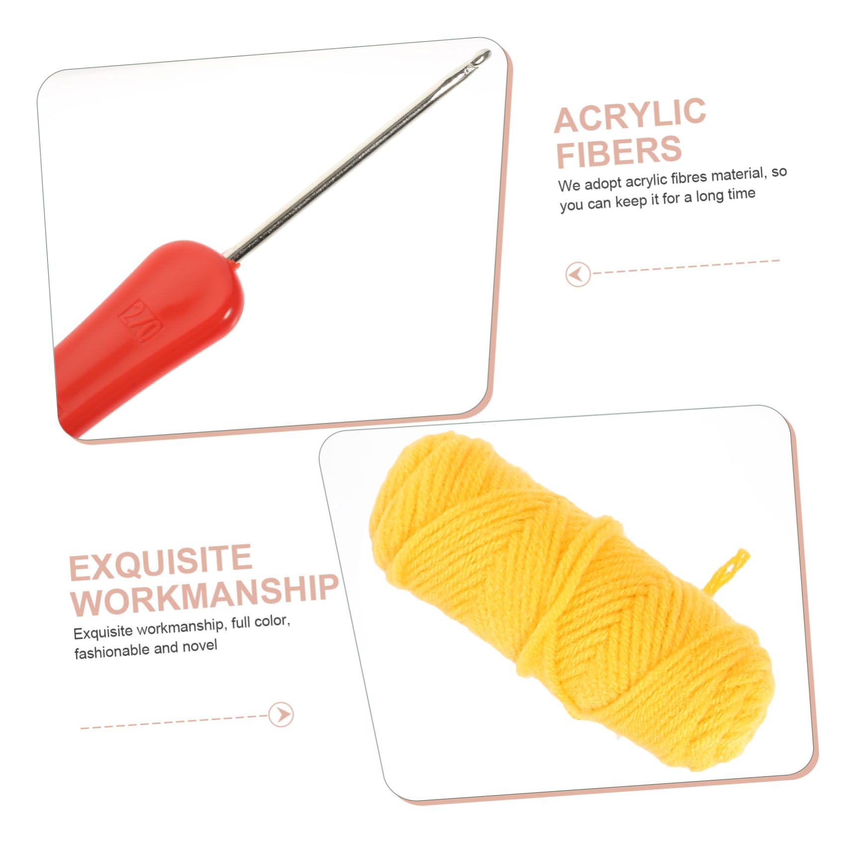 Tofficu 3 Juegos kit de crochet para principiantes equipo kit de arte decoração casa decoración casa kit para aprender a tejer kit de ganchillo para principiantes para Cable