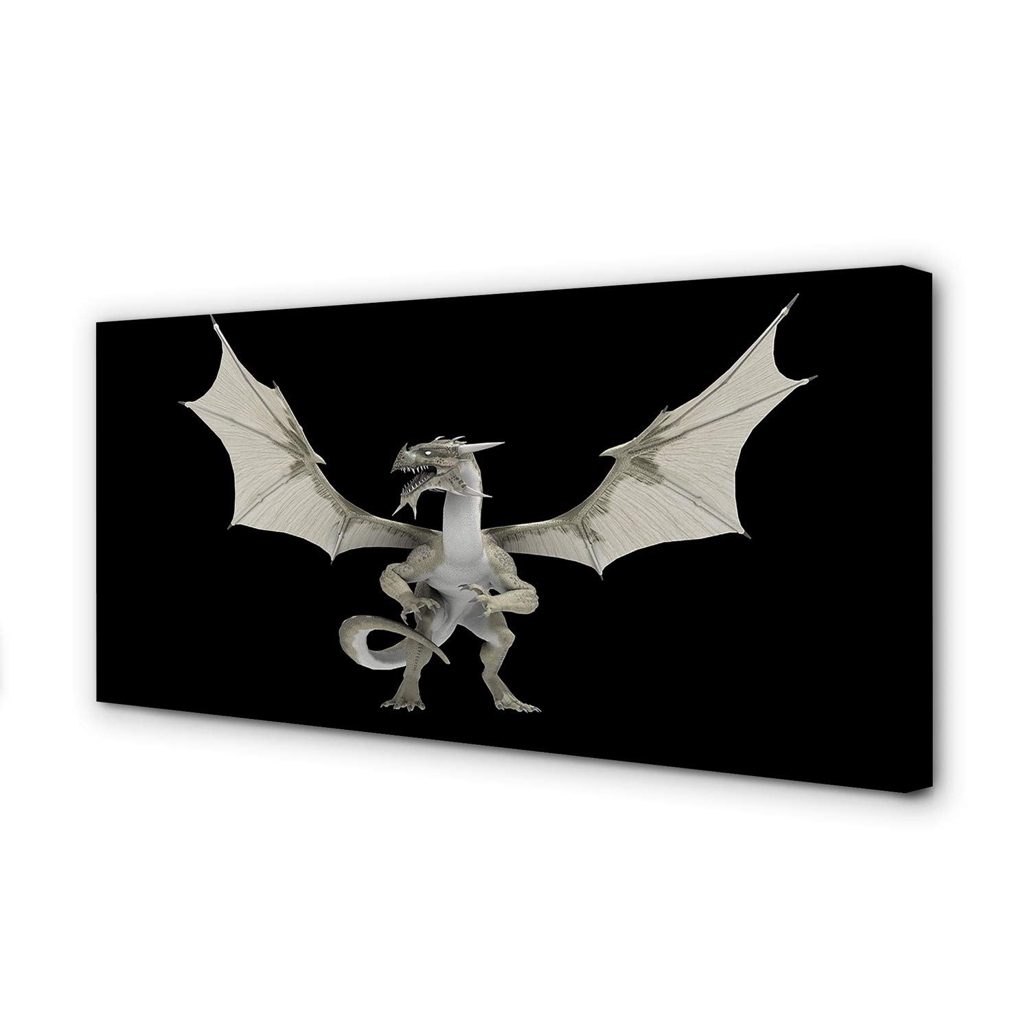 Peinture sur toile dragon blanc pour creer un salon moderne et design