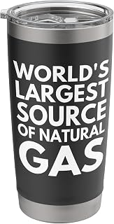 World's Largest Source Of Natural Gas Dad Humor Fart Jokes Stainless Steel Insulated Tumbler