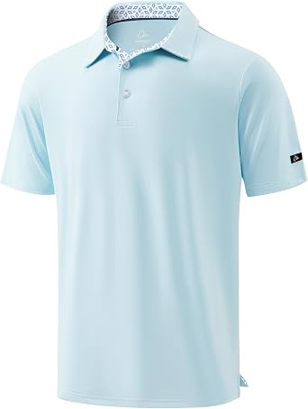 Obla Mens Golf Shirt Short Sleeve Dry Fit Moisture Wicking Performance Athletic Casual Work Collared Polo Shirts for Men