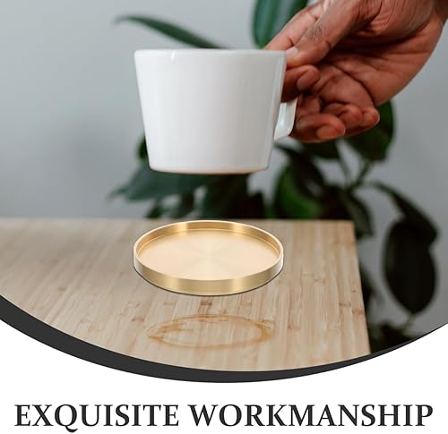 Miniatura 9 de 5 posavasos de cobre para bebidas, tapetes modernos para tazas de té, almohadillas aislantes elegantes para el hogar, hoteles y restaurantes y