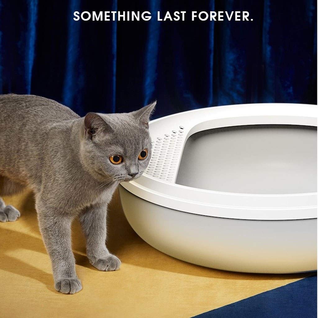 Haustiertoilette Persönlichkeit Kreative Katzentoilette Großer Raum Haustier Mülleimer Haustier Zubehör Katzentoilette Grau Katzentoilette