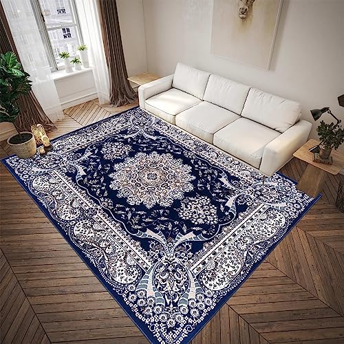 renoazul® Turkish Rugs Living Room Extra Large Mat - 280 x 380 cm - Beige - Rome Traditional Vintage Rug Floral Pattern Wide Area Rug Carpet