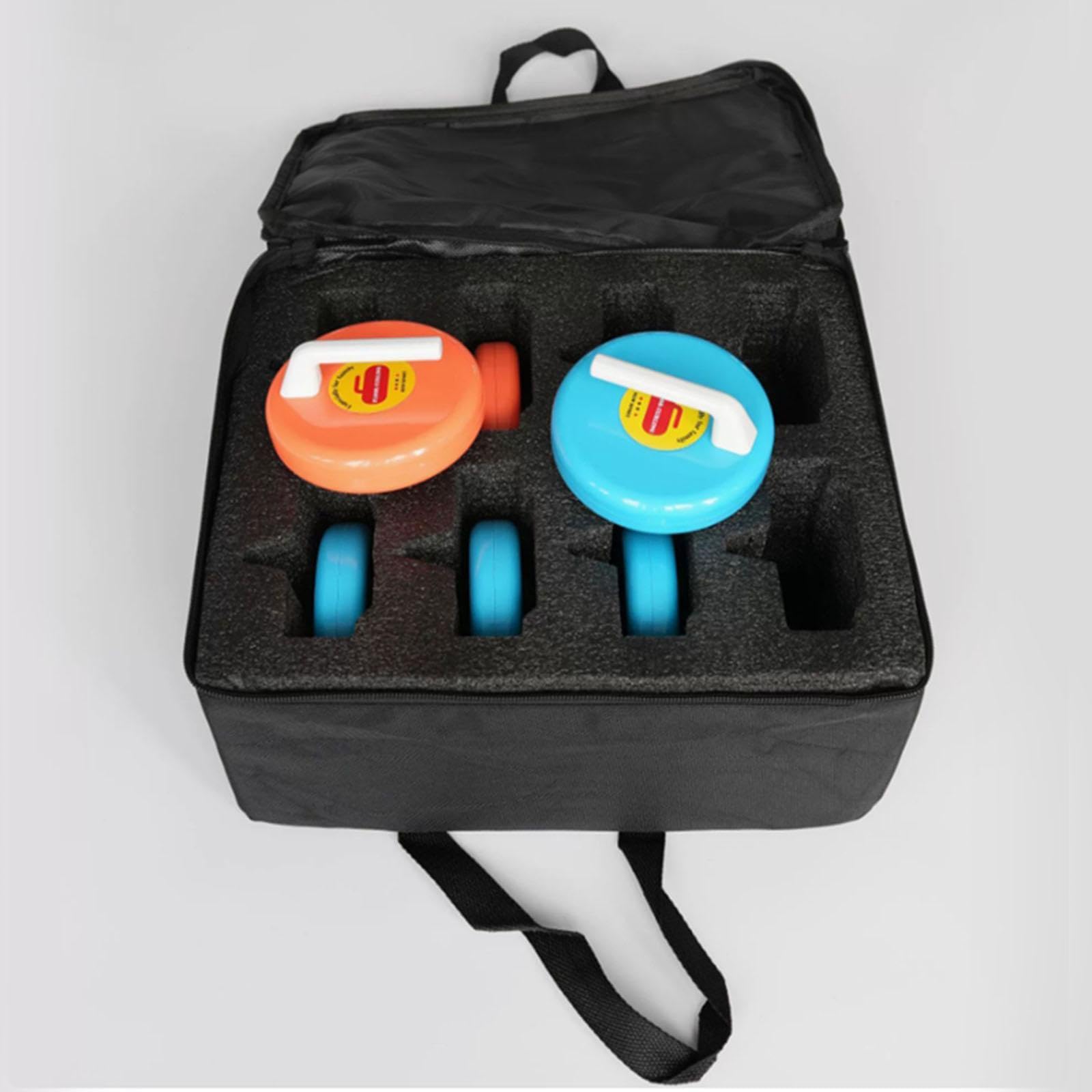 8 Palline da per Bambini, Giocattolo da per Interni, Attrezzatura Sportiva Invernale interattiva con Borsa per competizioni e Centri, Arancione Azzurro