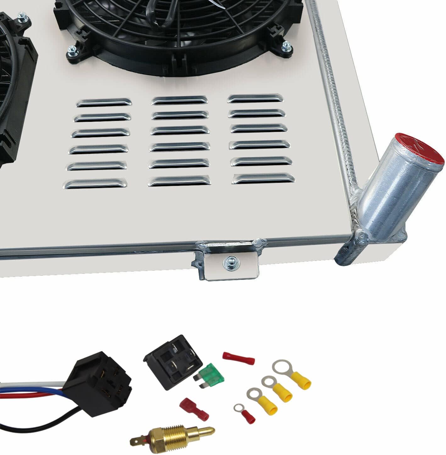 4 Rows Aluminum Radiator For 1991-1993 Dodge D250 D350 W250 W350 5.9L V8 DIESEL 1992 Ramcharger Diesel Cummins Radiador with Shroud Fan+Relay