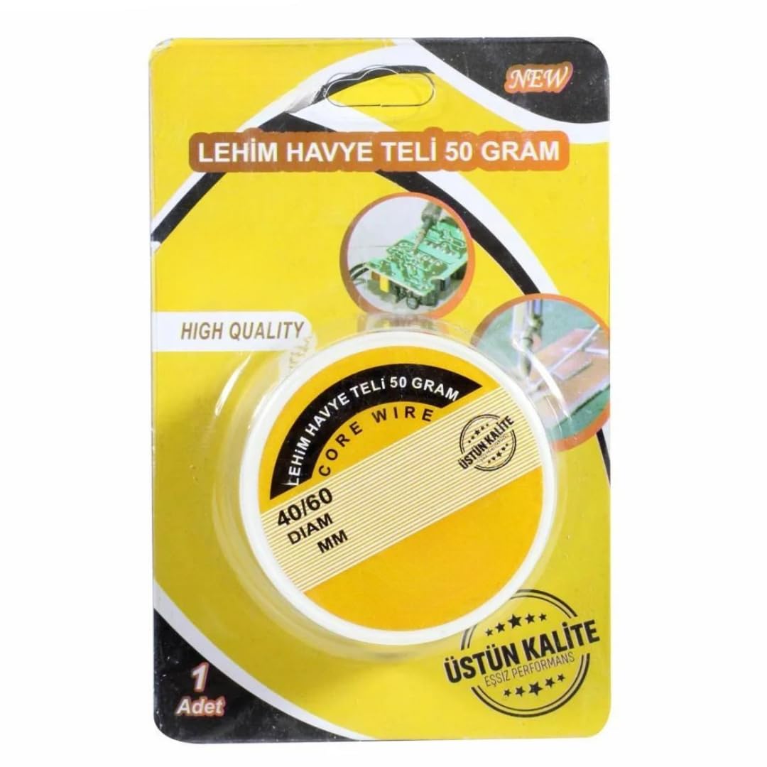 Jouis Lehim Teli 0.8 mm 50 gr – Elektronik Devre ve Tamir İşleri İçin İnce Lehim Teli, Profesyonel ve Amatör Kullanıma Uygun, Kolay Eriyen Lehim Teli Makarası (0.8mm 50 Gr)