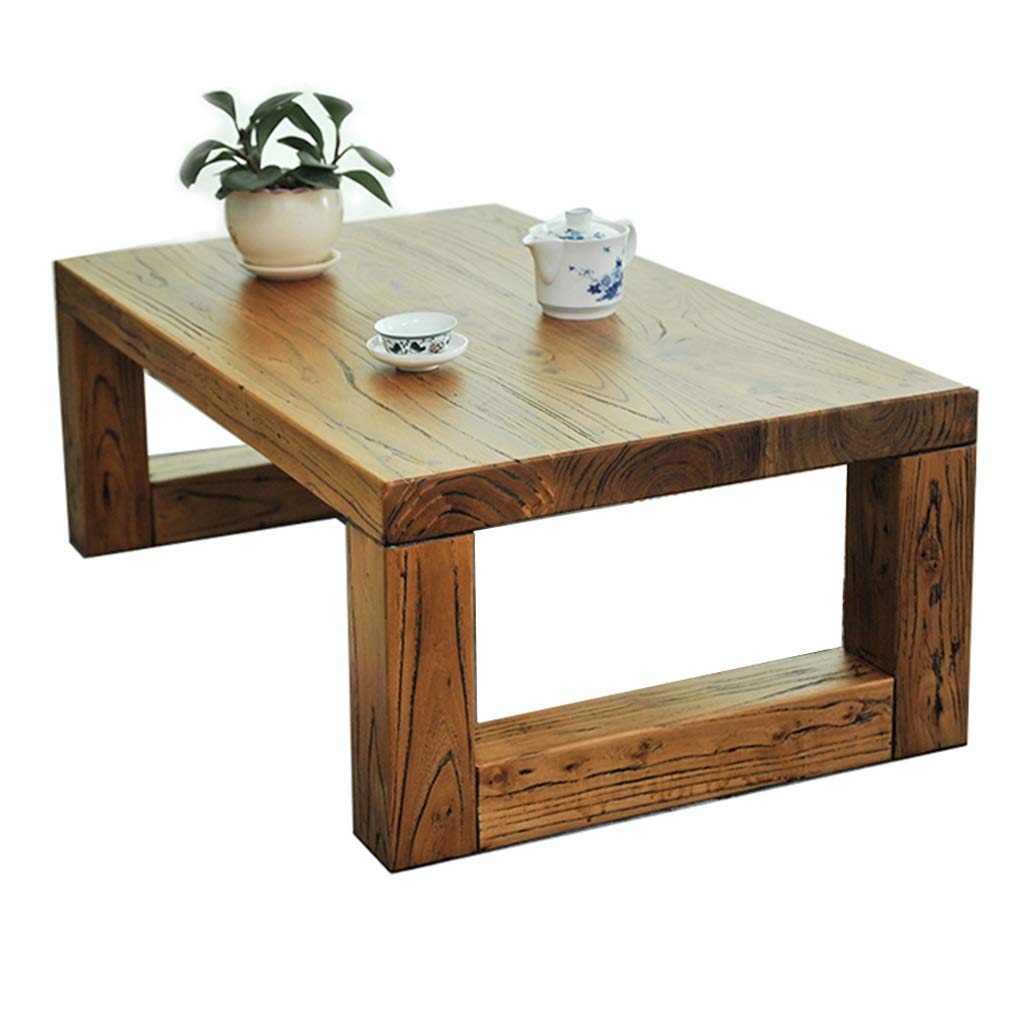 Lite drewno kawa japońska herbata balkon niska sypialnia śniadanie praca laptop (kolor: brązowy, rozmiar: 50x40x25cm)