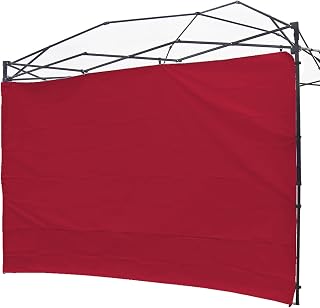 Canopy Sunwall Sidewall Gazebos Tent Waterproof for 10x10ft Pop up Canopy Straight Leg Gazebos Outdoor Instant Canopies 1 Pcs Red Canopy Sidewall Only