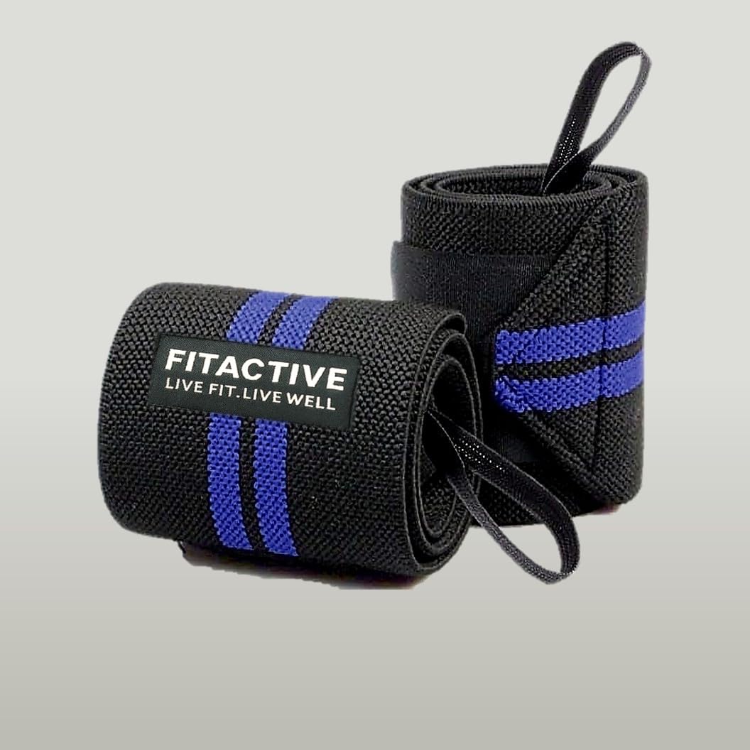 FitActive Wrist Support for Gym Workout | Wrist Band with Thumb Loop | Wrist Support Straps for Weightlifting, Workout, Fitness & Impact Sports | Wrist Wraps & Stabilizer for Pain Relief (Navy Blue)-image-15