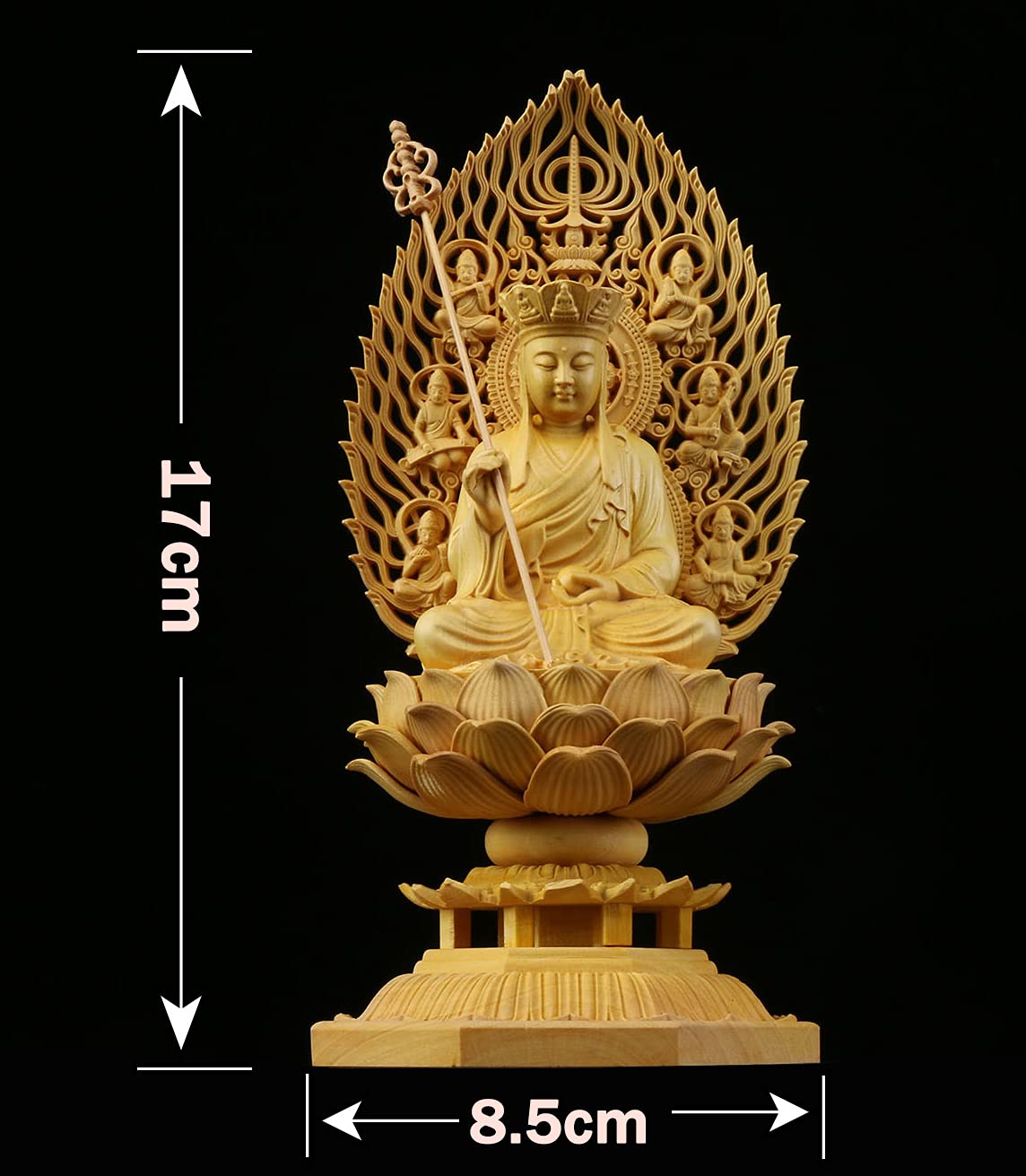 黄楊木 地蔵王菩薩 仏像 置物 黄楊木 地蔵王菩薩 仏像 置物