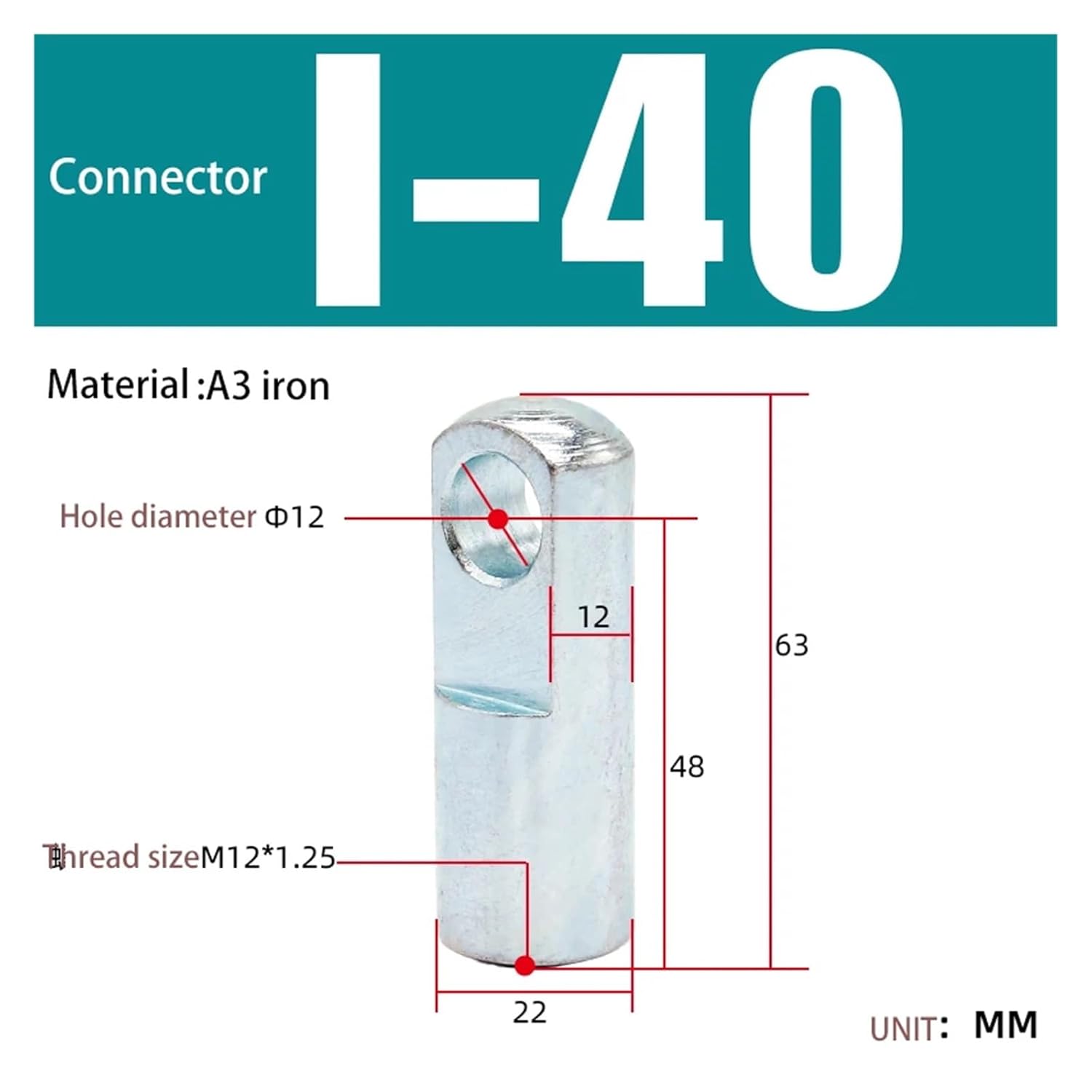Cylinder Accessories i-Type Connector I-16 I-20 I-25/32/40/50/63/80/100 Series Y-Type Pneumatic Joint(I-80)
