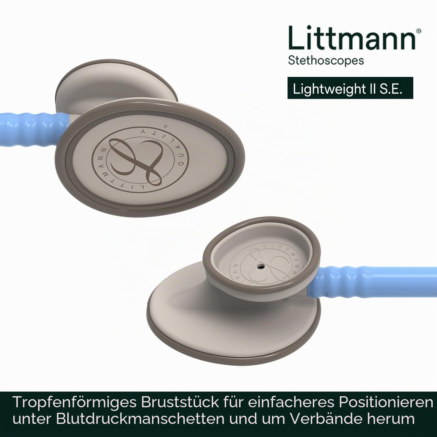 3M Littmann Lightweight II S.E. Stethoskope, 2454, hellblauer Schlauch, 70 cm, 1 Stück