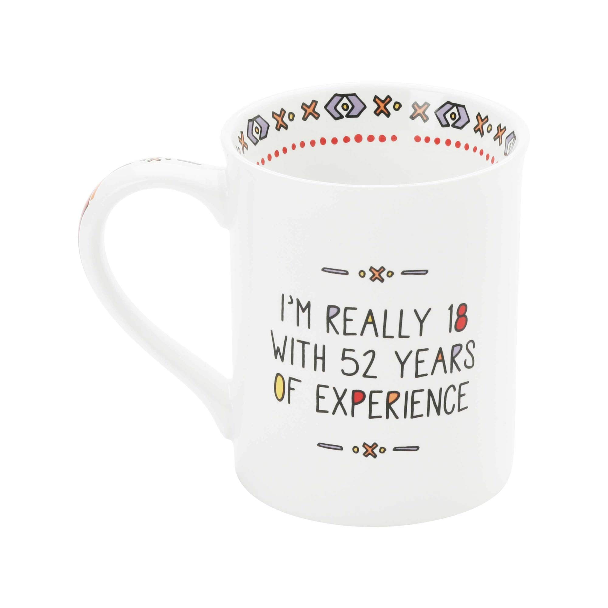 Enesco 6002478 Our Name is Mud The Big 70 Cuppa Doodle, Stoneware Mug, 16 oz., Red