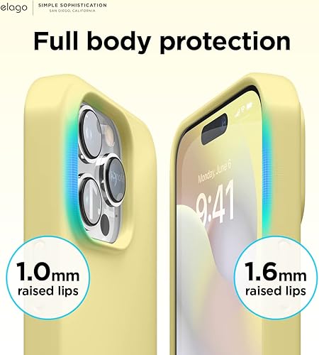 Miniatura 6 de elago Compatible con iPhone 14 Pro, funda de silicona líquida, funda protectora de cuerpo completo, a prueba de golpes, teléfono delgado, forro de