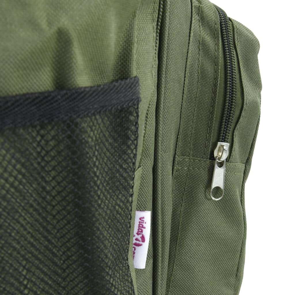 Angeltasche Wasserdicht Dunkelgrün Oxford-Gewebe mit isolierender Trennwand, 600D Oxford-Gewebe mit PVC-Beschichtung, viel Stauraum für Angelzubehör, inklusive wasserdichter
