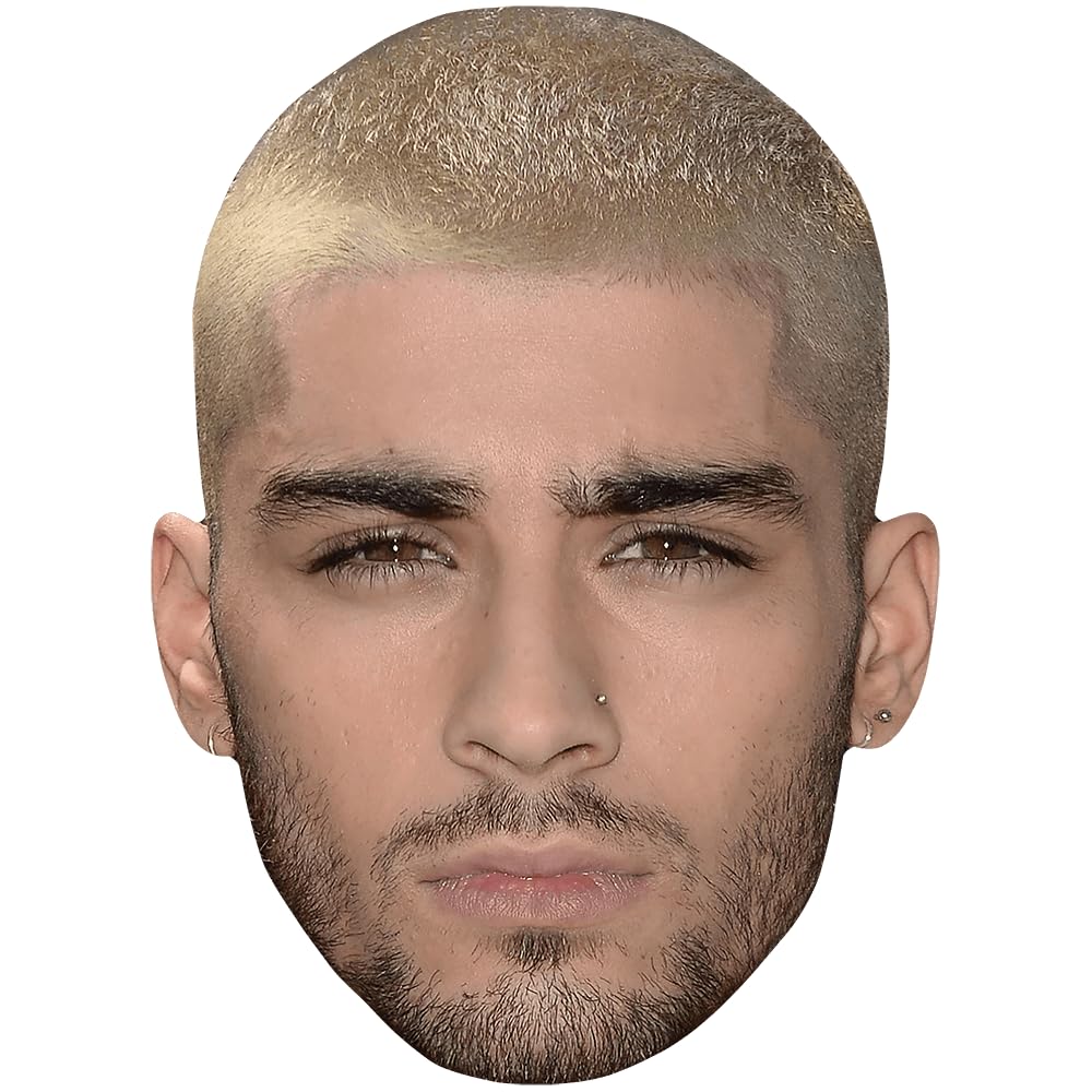 Celebrity Cutouts Lifelike Zayn Malik (Blonde) Celebrity Mask, Flat Card Face, Fancy Dress Mask