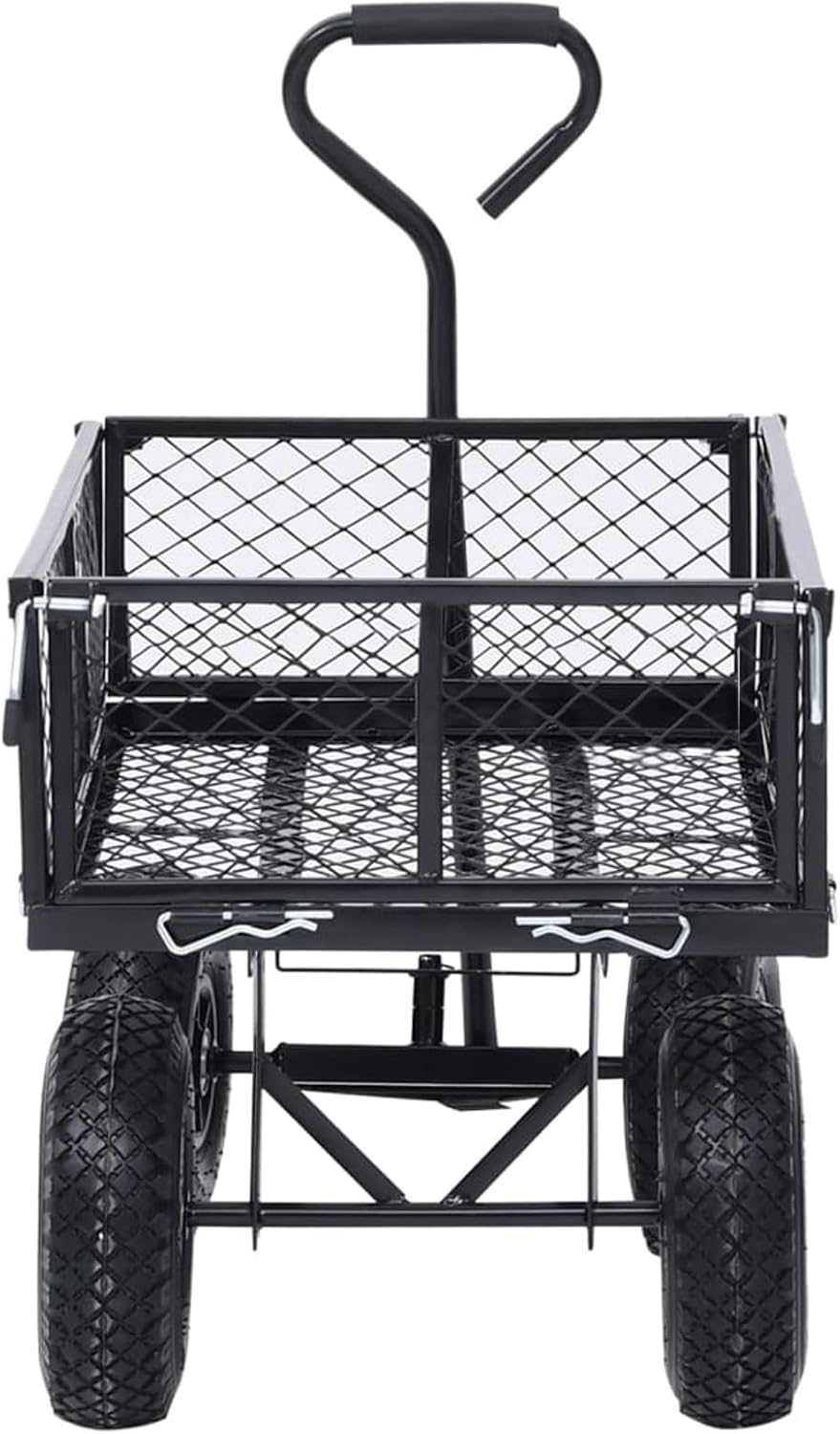 ガーデンハンドトローリー 手押し車 ブラック 250kg 【木材】