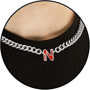 Basketball Necklaces for Boys Stainless Steel Initial Necklace with Letter A-Z 6.5mm Cuban Chain Adjustable Gifts for Men Boys 16+2 Inches