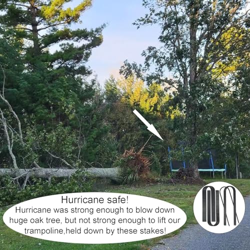 Image of 10-Inch Trampoline Stakes Heavy Duty U Shaped Rebar Ground Stakes Ground Anchors for Sporting Goods Security, House Construction (24)