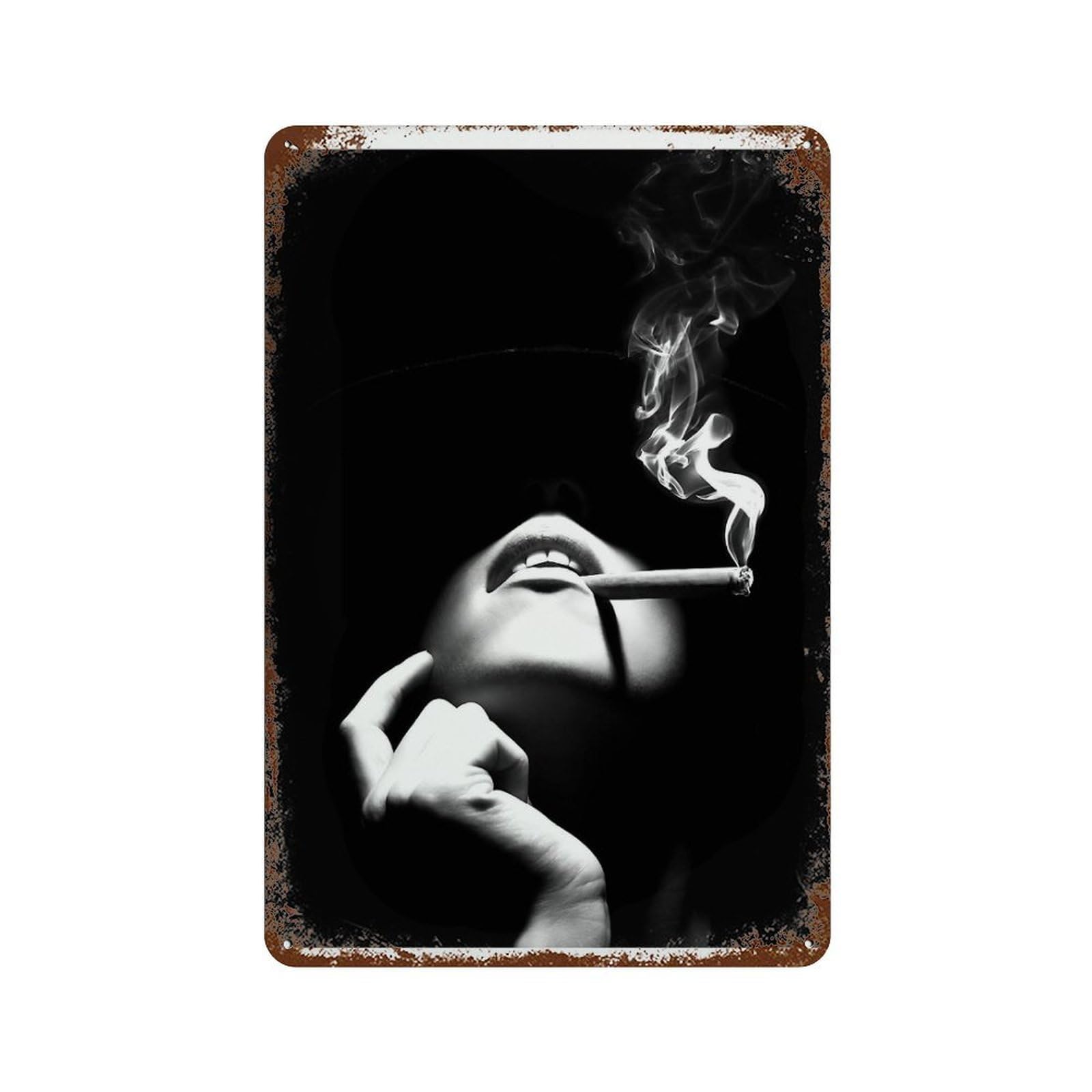 xiaoxiaoshen Woman Smoking Print Wall Decor Art Metal Tin Poster Modern Home Decor Art Home Bar Shop Decorations Vintage Sign 30x20cm