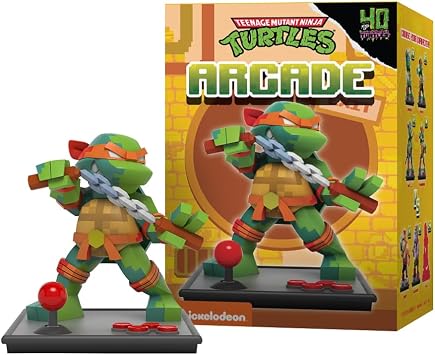 Mighty Jaxx Arcade: Teenage Mutant Ninja Turtles | Sealed Tray of 6 - Contains No Duplicates | Blind Box Collectible Figurines