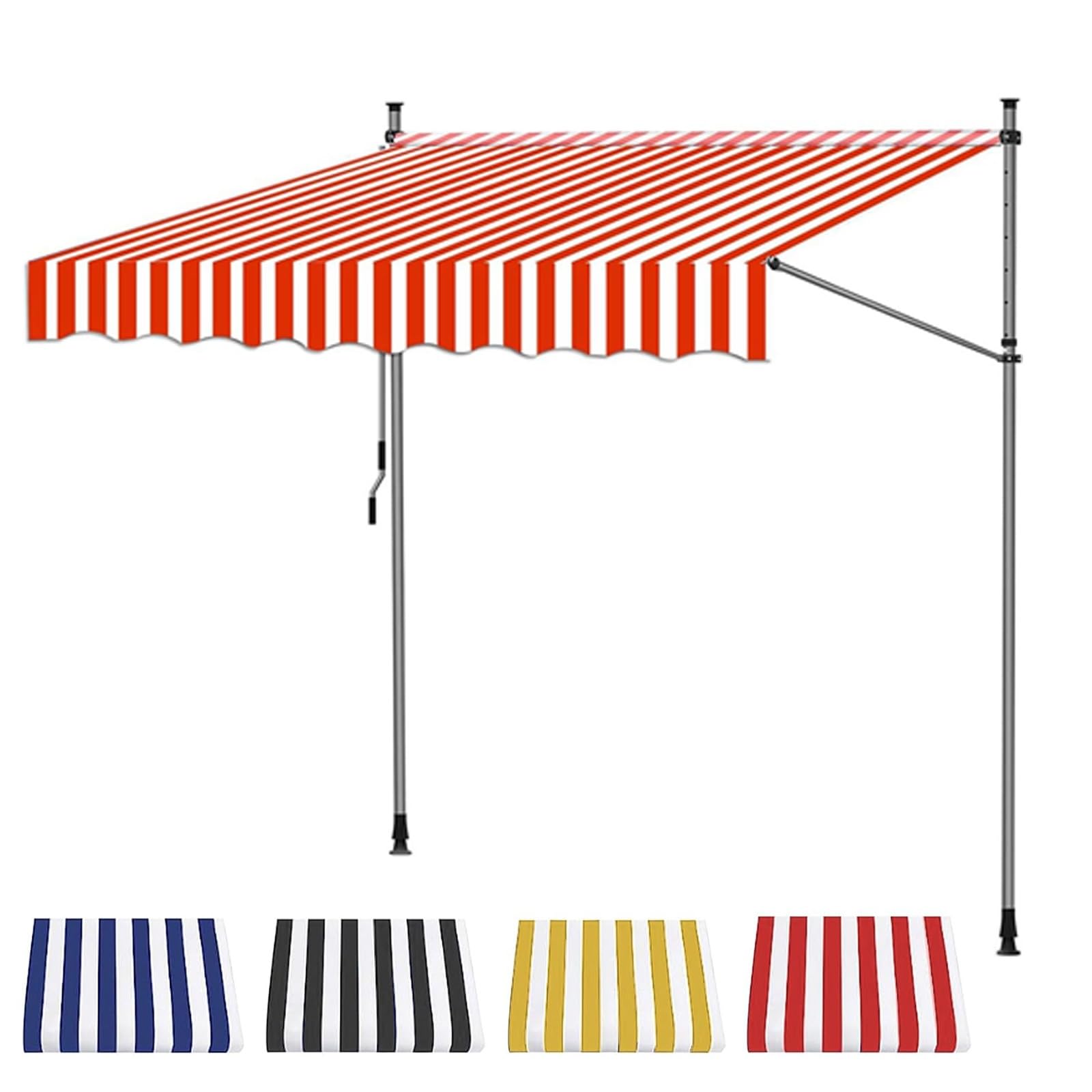 Store banne rétractable manuel anti-UV pour ombrager une terrasse sans abîmer les murs
