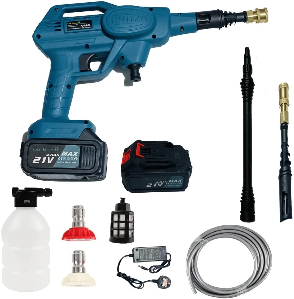 JOYWAY Upgraded Cordless Pressure Washers, 21V 4.0Ah Max. 435 PSI