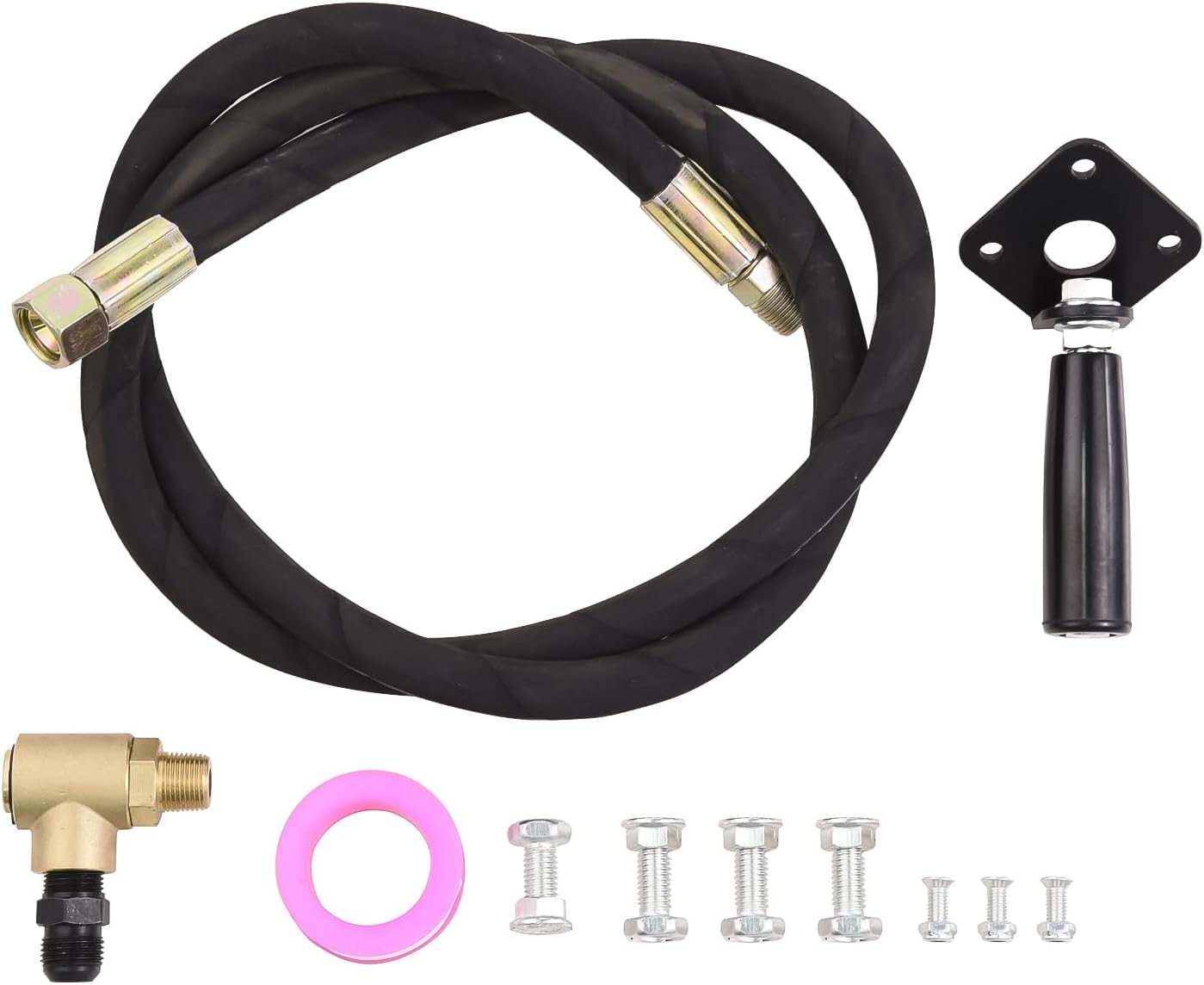 Pressure Washer Hose Reels - Heavy Duty Stainless Steel Washer Reel | with 90 Degree Elbow Adapter, for Air, Liquid, Water Use, Floor and Wall Mounting