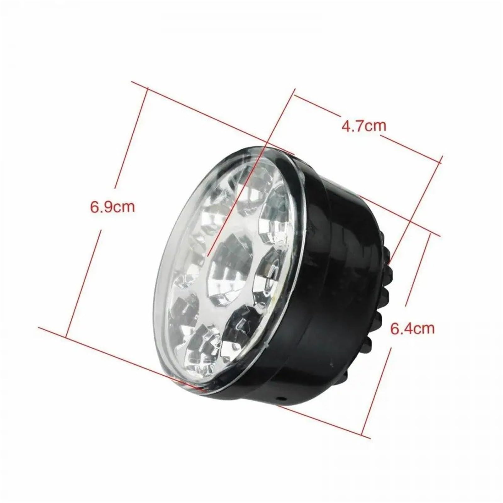 SANCAK Voiture Phare Avant 1 Paire Blanc 12V 9 LED Tête Ronde Brouillard Diurne Conduite Lumière DRL