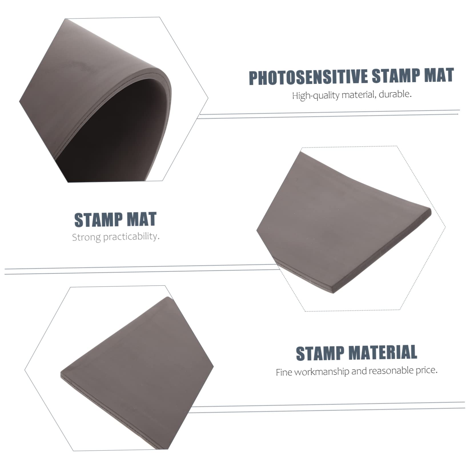 10piezas Almohadillas De Sello Creativas De Material Fotosensible Alta Absorción De Tinta Diseño Flexible y Fácil De Usar Para Sello De Imágenes y Artesanía