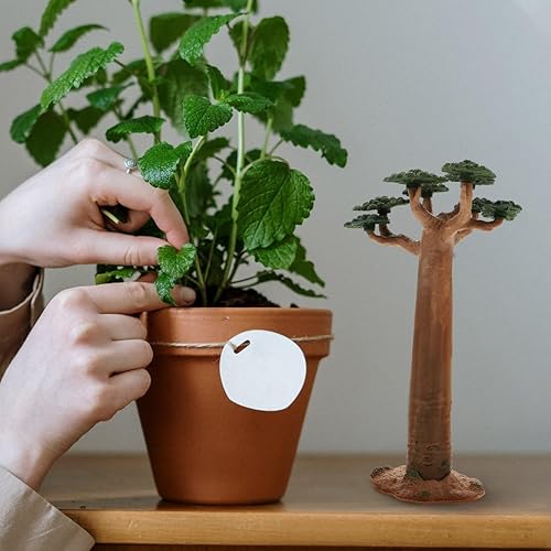 Miniatura 7 de Garneck Árbol modelo mini baobab árbol tren paisaje, arquitectura, árboles falsos, árbol artificial en miniatura, plantas falsas para manualidades,