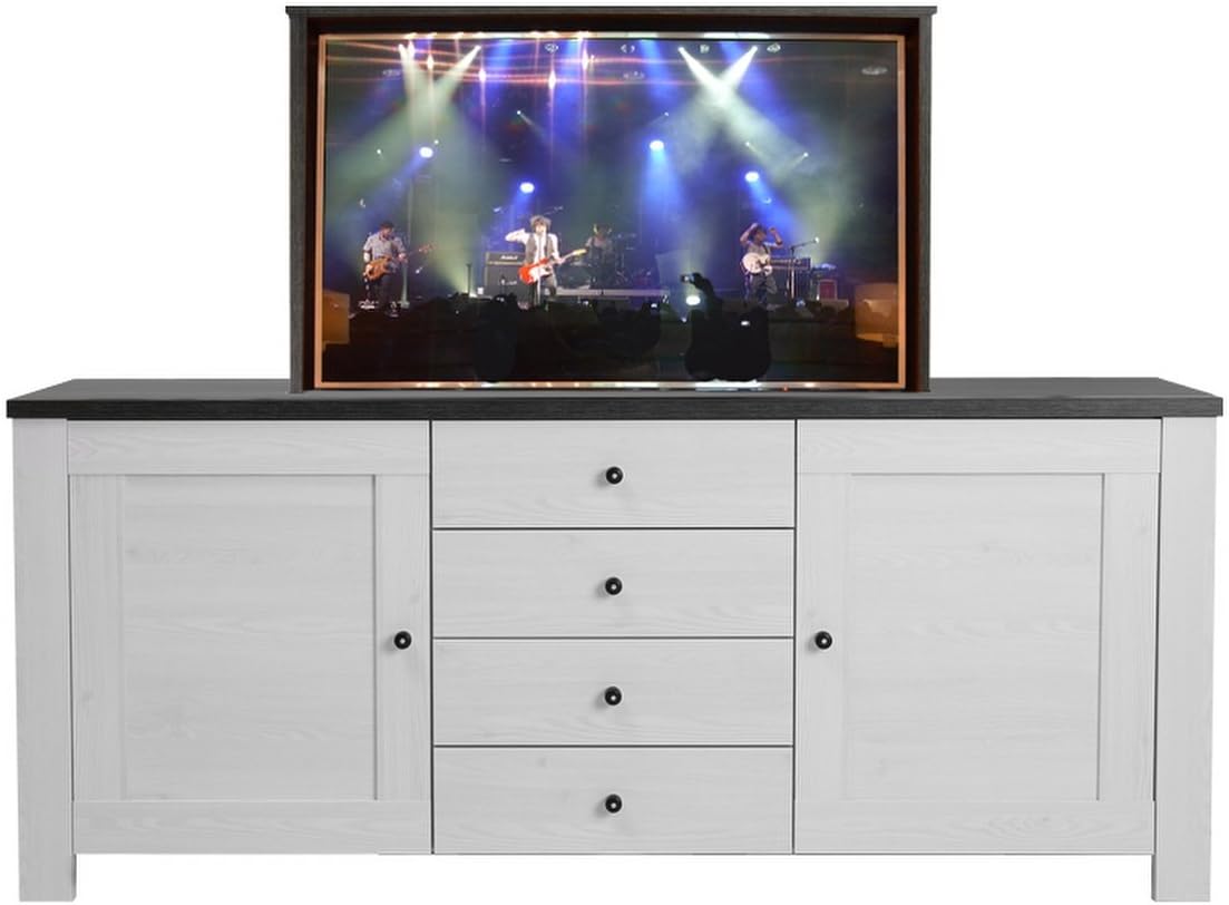 TV Lift - Handcrafted Pomona TV Lift Cabinet (55" or Smaller TV Capacity)