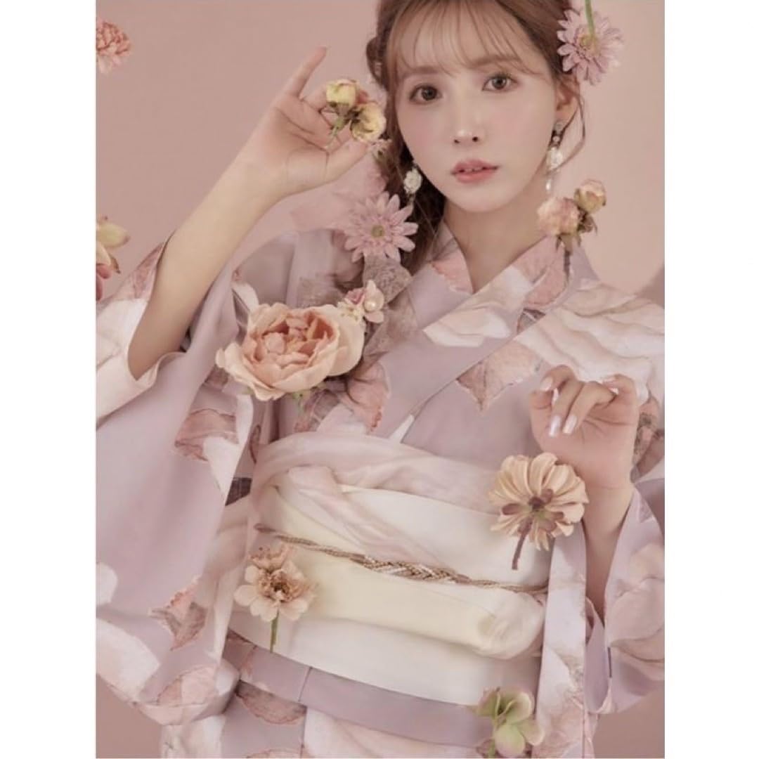 Amazon.co.jp: Sugar 浴衣 三上悠亜 着用 大人スウィートフラワー 薔薇 