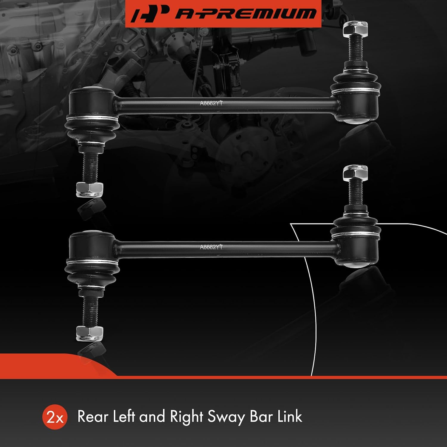 A-Premium 2 x Rear Sway Bar Links Stabilizer Bar Links, Compatible with Hyundai & Kia & Chevrolet & Buick & Oldsmobile - Sonata Optima Amanti Impala (Limited) LaCrosse Regal Allure Century Intrigue