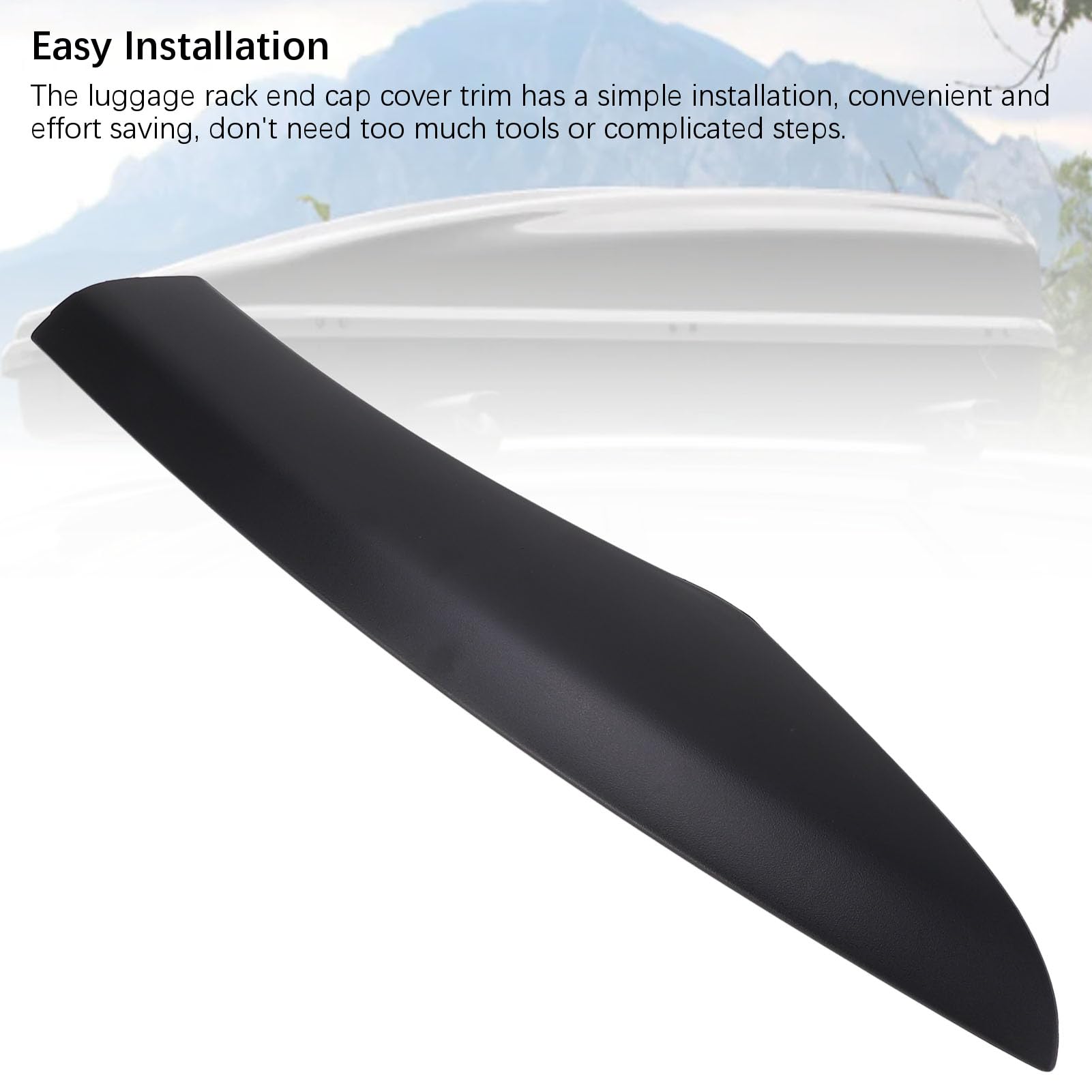 Yctze Coperchio per guida per portapacchi da tetto dell'auto, aspetto elegante, a prova di scolorimento, protezione affidabile, copertura esterna per binari del tetto (anteriore