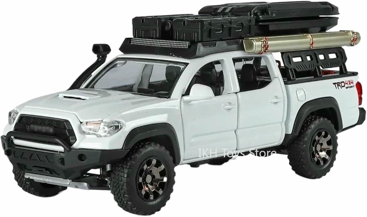Deaver For Tacoma White Diecast 1:32 For Toyotas For Tacoma For Prado Scale Alloy Car Models Realistic Openable Door Finished Vehicle Model(For Tacoma White)