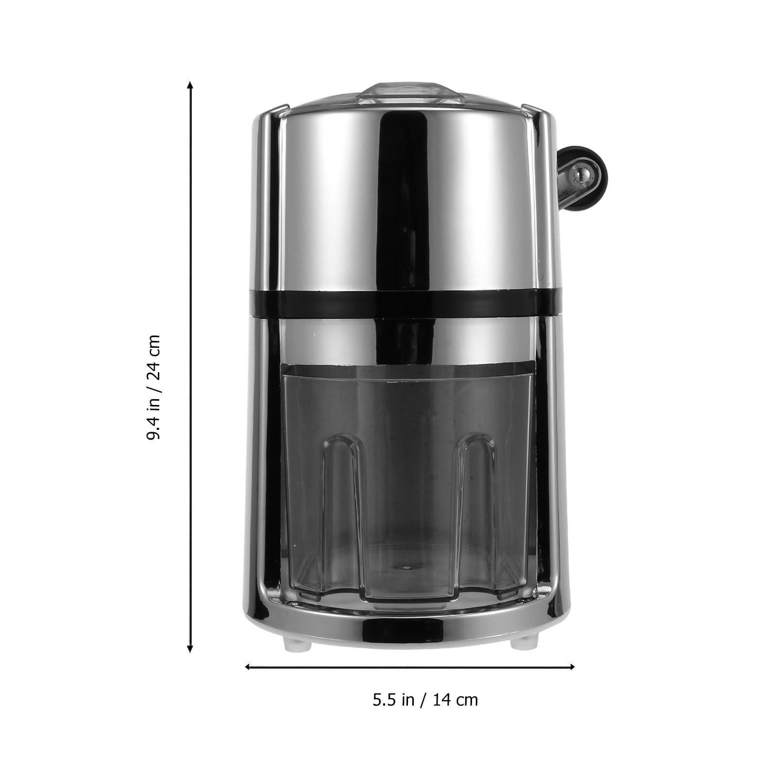 Levemolo Trituradora de Hielo Manual Portátil para Cocina y Bar, sin Electricidad, Manivela, Acero Inoxidable y Abs para Preparar Bebidas y Cócteles