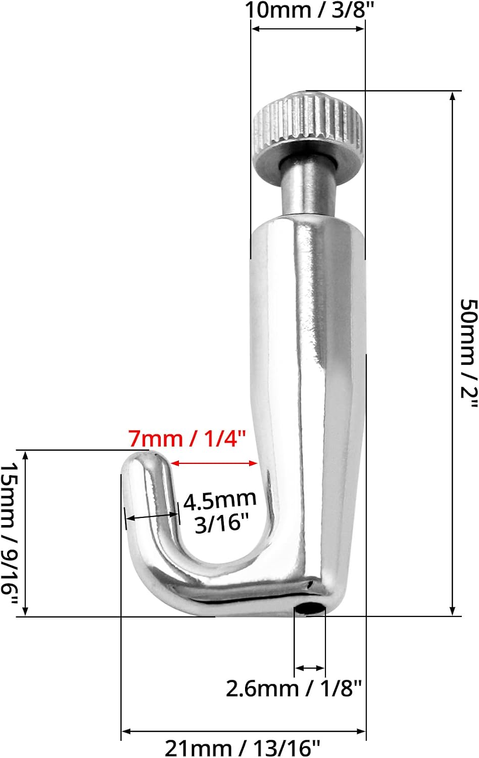 QWORK Art Gallery Display Wire Rope Hanger Hooks, 10 Pack Adjustable Metal Hooks Fit 2.0mm Steel Cables Wire Rope, Gallery Picture Hanging System