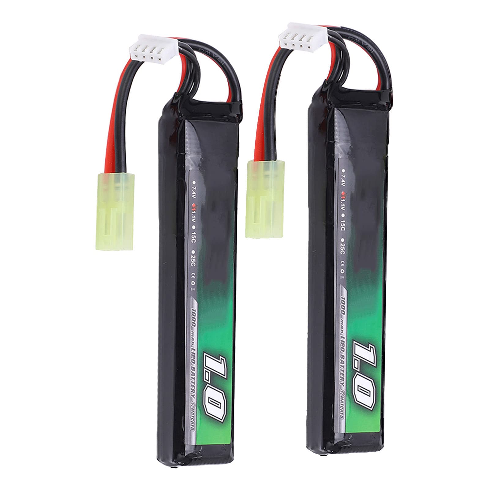 Acouto Paquete de Baterías Lipo de 2 Piezas de 11,1 V, 1000 Mah, 15 C con Celda de Unidad de Mini Enchufe para para Coche de Juguete RC y su Entretenimiento de Trabajo Capacidad de 11 1 V Tiempo