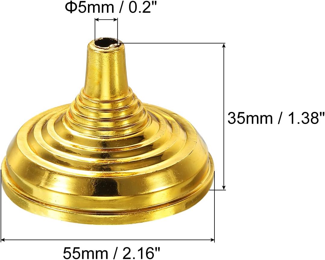 PATIKIL Flag Stands Mini Table Flag Holders Bases Round Gold Tone for Party Supplies Decoration Pack of 24