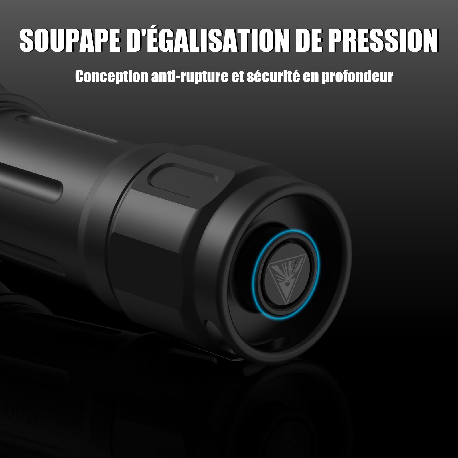 ULTRAFIRE UF-DIV13S Lampe torche de plongée rechargeable 3 350 lumens avec interrupteur rotatif magnétique, étanche IPX8 avec support de poignet