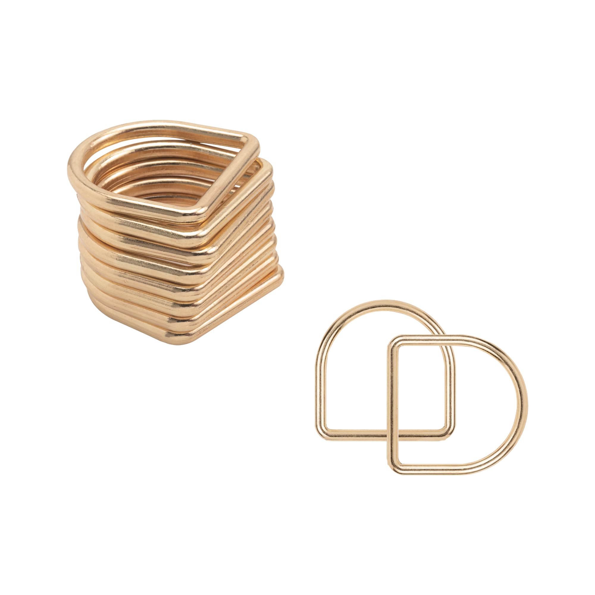 Trimming Shop Welded Metal D Ring Buckles, Durable Fastener Buckles Adjusting Loop Clasp for Webbing Strap, Purse, Pet Collars, Handbag Strap, DIY Craft Projects