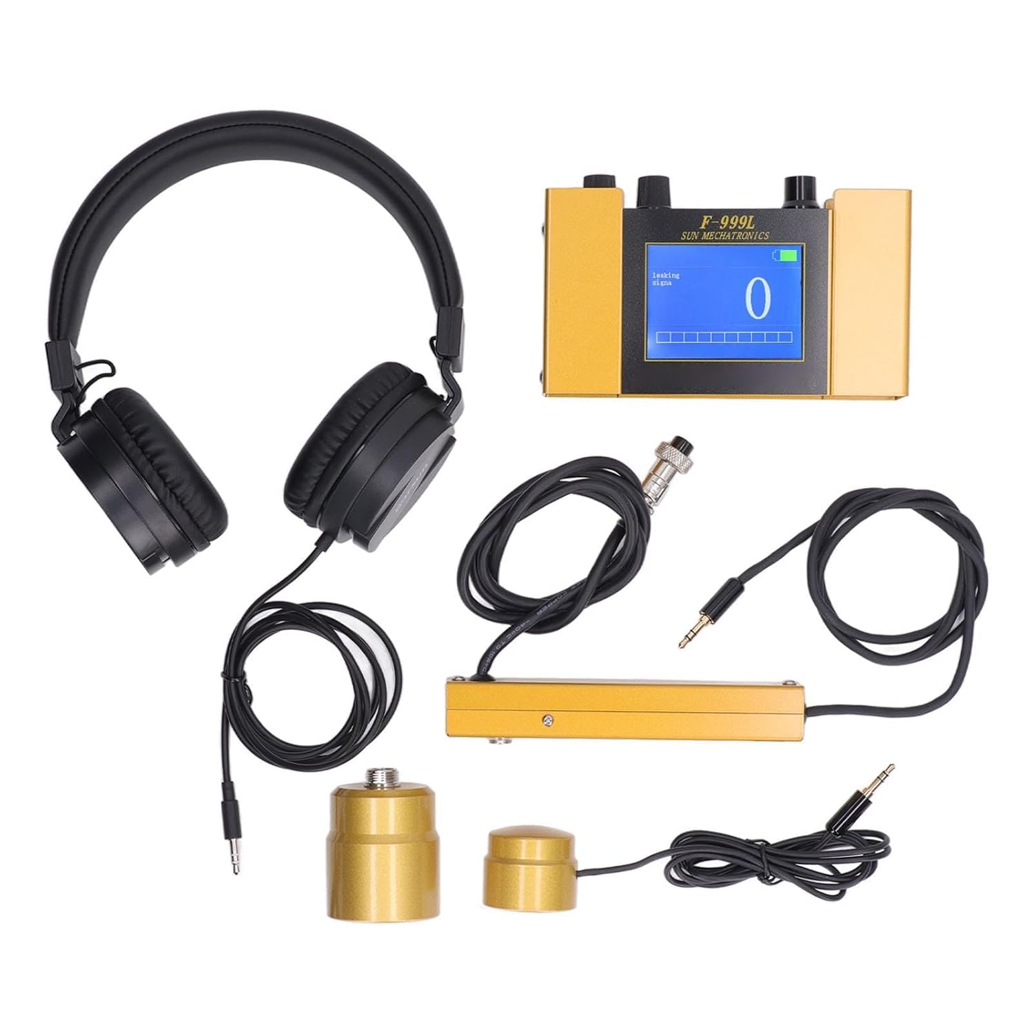Sensor de detección de fugas, detector de fugas de agua subterráneo | Sensor geófono ultrasónico de fugas de agua, profundidad de detección de 3 metros, para uso doméstico y exterior