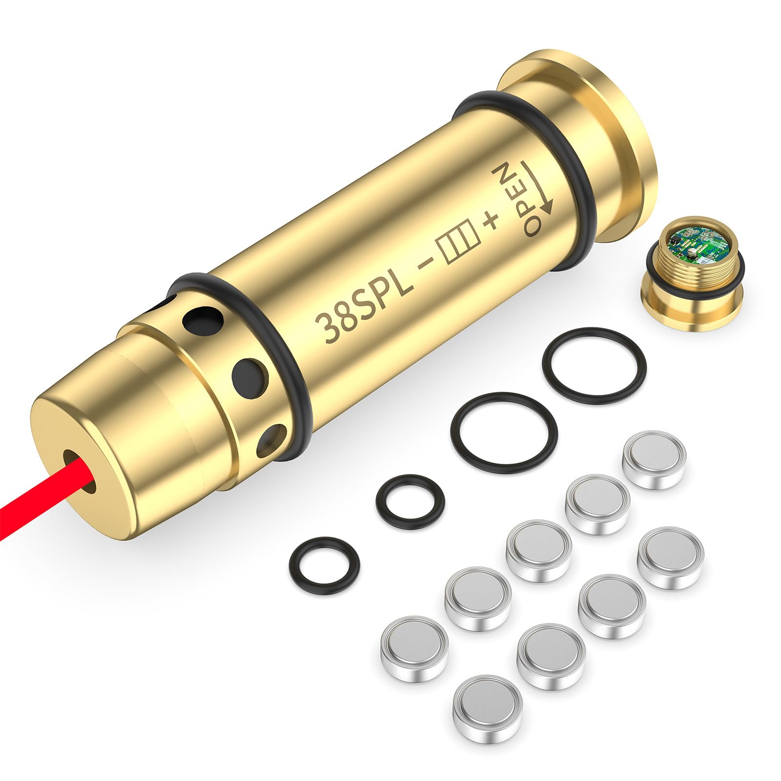 9MM/10MM/7.62 * 39/223/.38SPL Laser Training Cartridge with Chamber Extractor Tool for Dry Fire Training