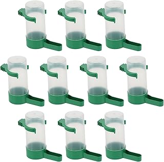 Bird Feeder, Bird Water Dispenser for Cage, 10PCS Automatic Bird Water Feeder for Cage Pet Parrot Budgie Lovebirds Cockatiel Automatic Bird Feeder