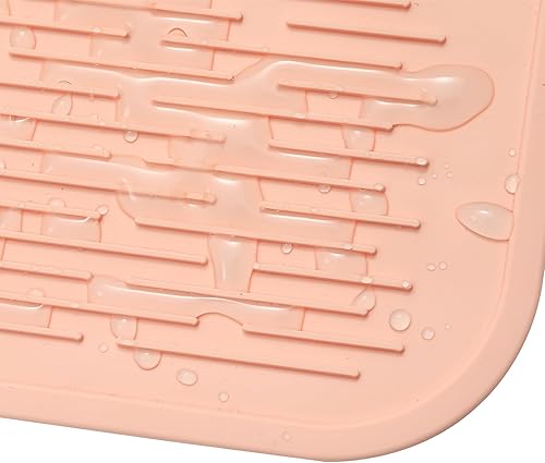 Miniatura 1269 de Tapete de silicona para secado de platos para múltiples usos, fácil de limpiar, ecológico, resistente al calor, tapete de silicona para encimera